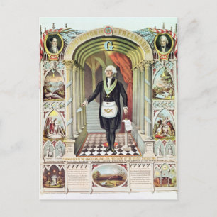 George Washington als Freemason Briefkaart