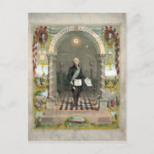 George Washington als Freemason Briefkaart (Voorkant)
