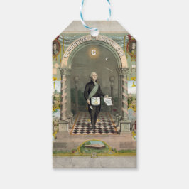 George Washington als Freemason Cadeaulabel