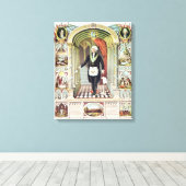 George Washington als Freemason Canvas Afdruk (Insitu (Houten vloer))