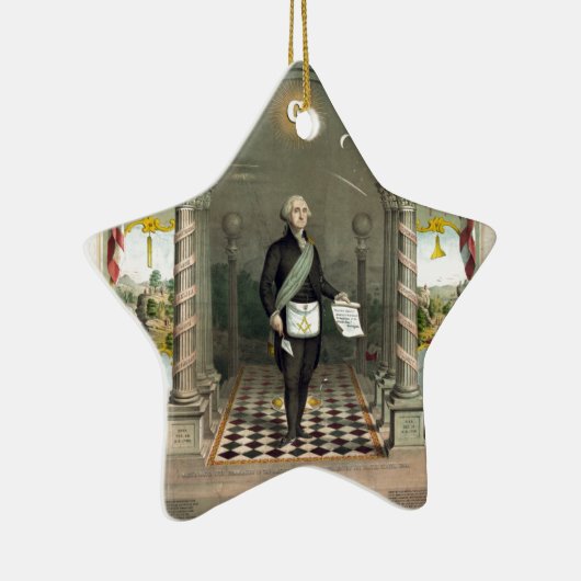 George Washington als Freemason Keramisch Ornament (Rechts)