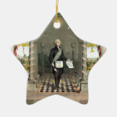 George Washington als Freemason Keramisch Ornament (Voorkant)