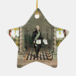 George Washington als Freemason Keramisch Ornament