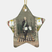 George Washington als Freemason Keramisch Ornament (Links)