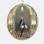 George Washington als Freemason Keramisch Ornament (Links)