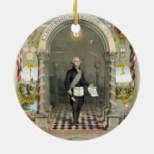 George Washington als Freemason Keramisch Ornament (Achterkant)
