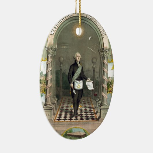 George Washington als Freemason Keramisch Ornament (Rechts)