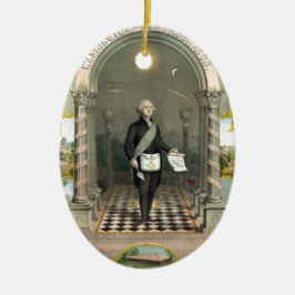 George Washington als Freemason Keramisch Ornament