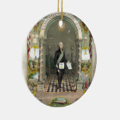 George Washington als Freemason Keramisch Ornament (Rechts)