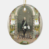 George Washington als Freemason Keramisch Ornament (Links)
