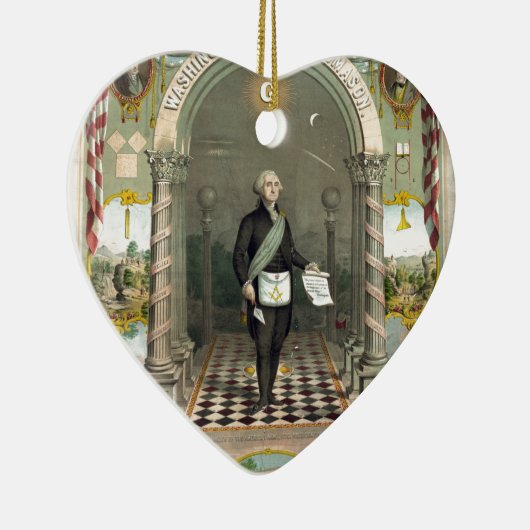 George Washington als Freemason Keramisch Ornament (Rechts)