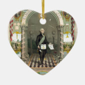 George Washington als Freemason Keramisch Ornament (Voorkant)