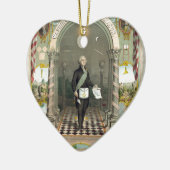 George Washington als Freemason Keramisch Ornament (Links)