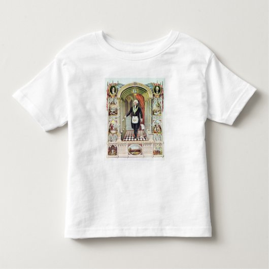 George Washington als Freemason Kinder Shirts (Voorkant)