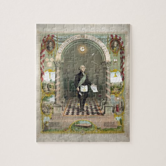 George Washington als Freemason Legpuzzel (Verticaal)
