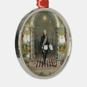 George Washington als Freemason Metalen Ornament (Rechts)