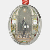 George Washington als Freemason Metalen Ornament (Links)
