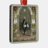 George Washington als Freemason Metalen Ornament (Rechts)