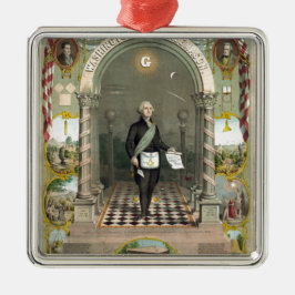 George Washington als Freemason Metalen Ornament