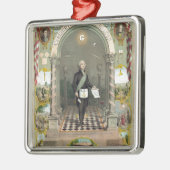 George Washington als Freemason Metalen Ornament (Links)