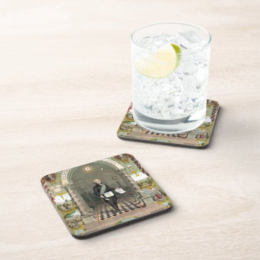 George Washington als Freemason Onderzetter (Rechterzijde)