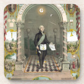 George Washington als Freemason Onderzetter (Voorkant)