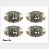 George Washington als Freemason Ovale Sticker (Vel)