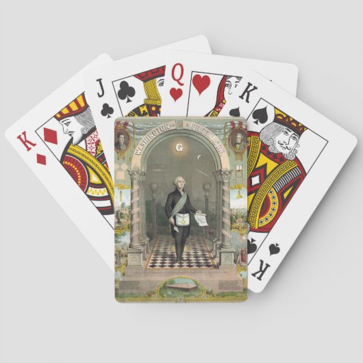 George Washington als Freemason Pokerkaarten (Achterkant)
