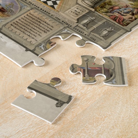 George Washington als Freemason-portret, 1867 Legpuzzel (Zijkant)