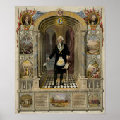 George Washington als Freemason-portret, 1867. Poster (Voorkant)