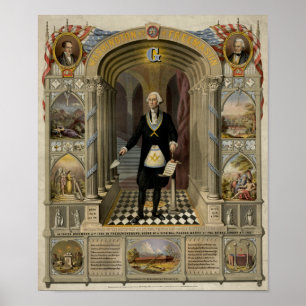 George Washington als Freemason-portret, 1867. Poster