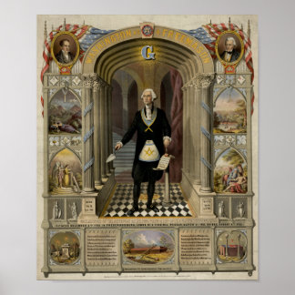 George Washington als Freemason-portret, 1867. Poster
