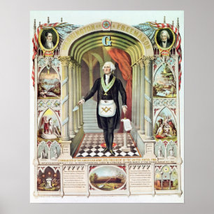 George Washington als Freemason Poster