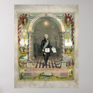 George Washington als Freemason Poster