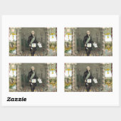 George Washington als Freemason Rechthoekige Sticker (Vel)