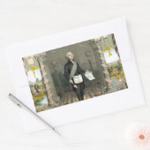 George Washington als Freemason Rechthoekige Sticker (Envelop)