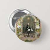 George Washington als Freemason Ronde Button 5,7 Cm (Voorkant /achterkant)