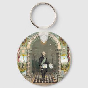 George Washington als Freemason Sleutelhanger
