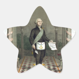 George Washington als Freemason Ster Sticker