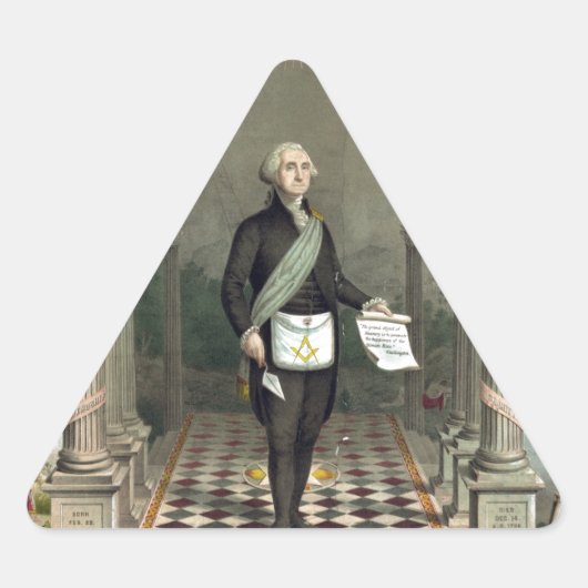 George Washington als Freemason Sticker (Voorkant)