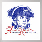 George Washington American Revolution Retro Poster (Voorkant)