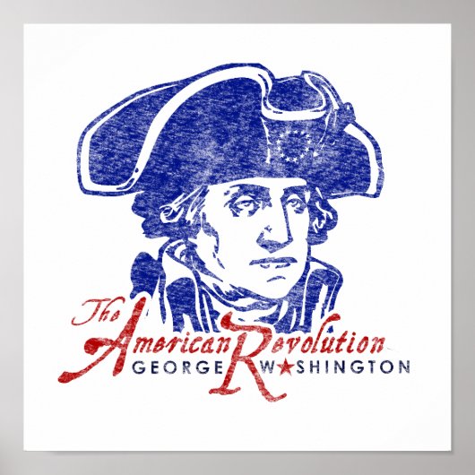 George Washington American Revolution Retro Poster (Voorkant)