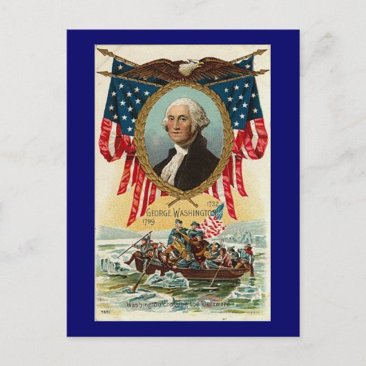 George Washington  Americana Briefkaart (Voorkant)