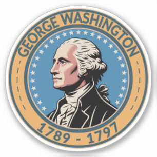 George Washington Amerikaanse president Illustrati Sticker