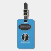 George Washington Bagagelabel met lederen riem (Voorkant verticaal)