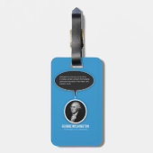 George Washington Bagagelabel met lederen riem (Achterkant verticaal)