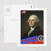George Washington Baseball Card Briefkaart (Voorkant / Achterkant)
