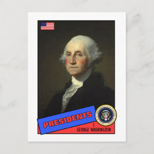 George Washington Baseball Card Briefkaart