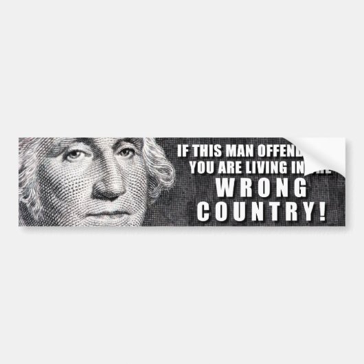 George Washington biedt je aan? Bumpersticker (Voorkant)
