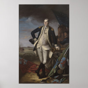 George Washington bij de slag om Princeton, 1781 Poster